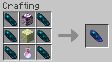 Crafting recipe for the portal activator in the current version.