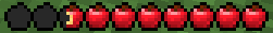 Close up of the apple hunger bar sprites