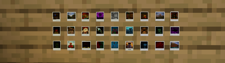 Polaroid photos wall