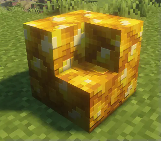 Chiseled Block of Raw Gold featuring Solas Shader