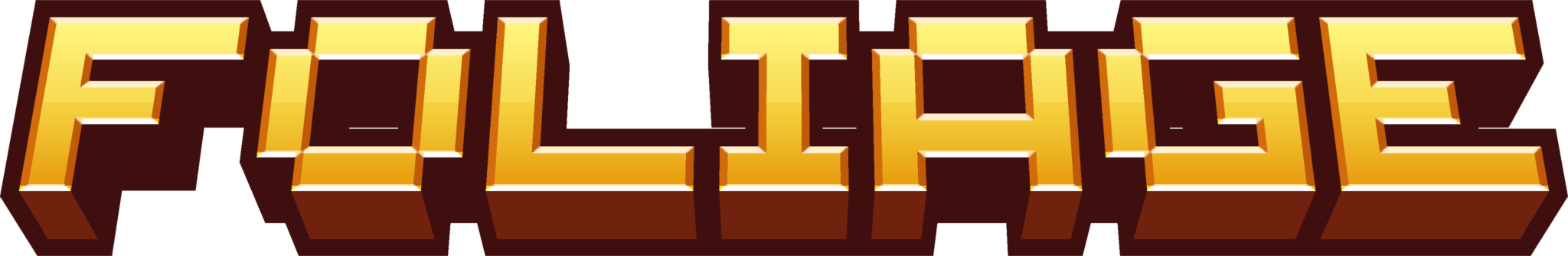 Golden Minecraft Themed foliage title