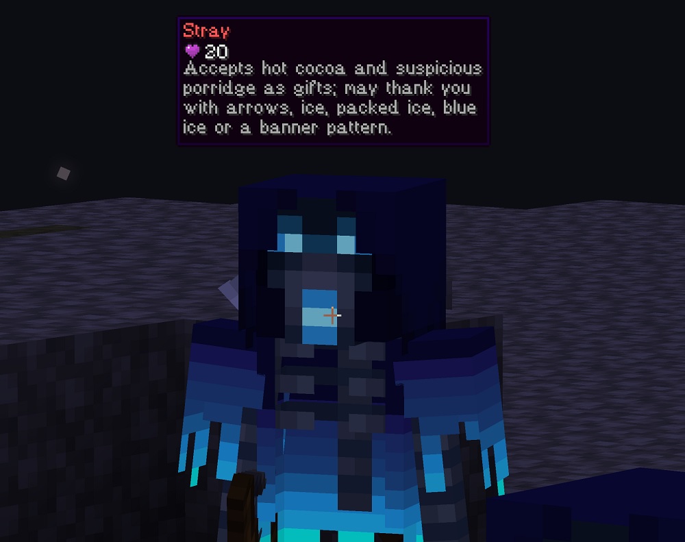 Hold Ctrl while looking at a mob through a spyglass to see what gifts it prefers.