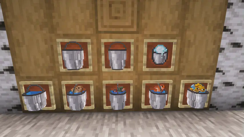 Buckets before rework showcase