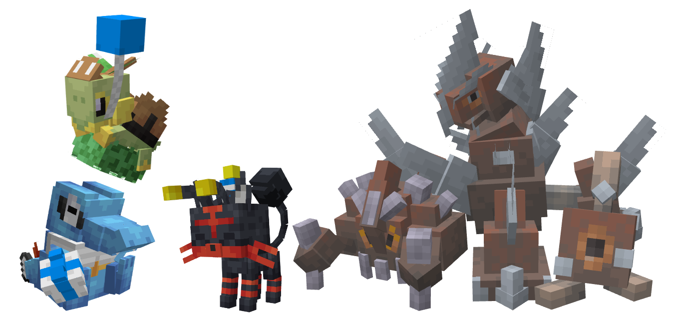 an image of the regional roggenrola line and the celebration forms of the regional starters