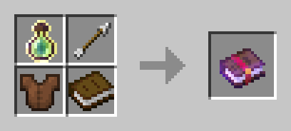 Recipe: Bottle o' Enchanting, Arrow, Leather Tunic, Book, to craft Projectile Protection 1