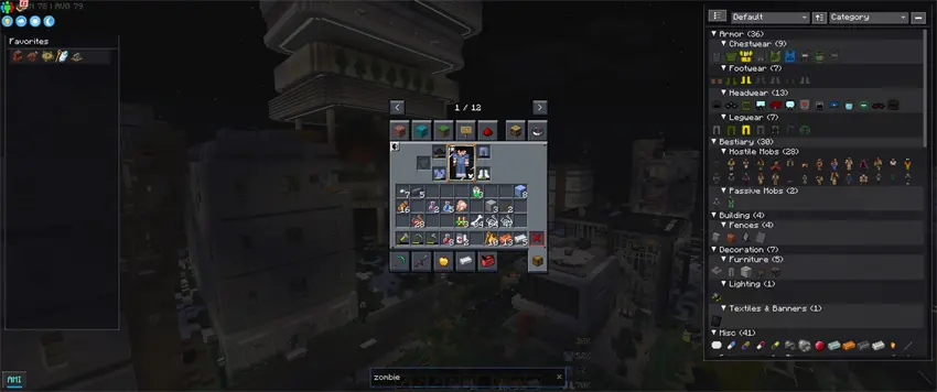 Viewer with a large modpack DeceasedCraft - Urban Zombie Apocalypse
