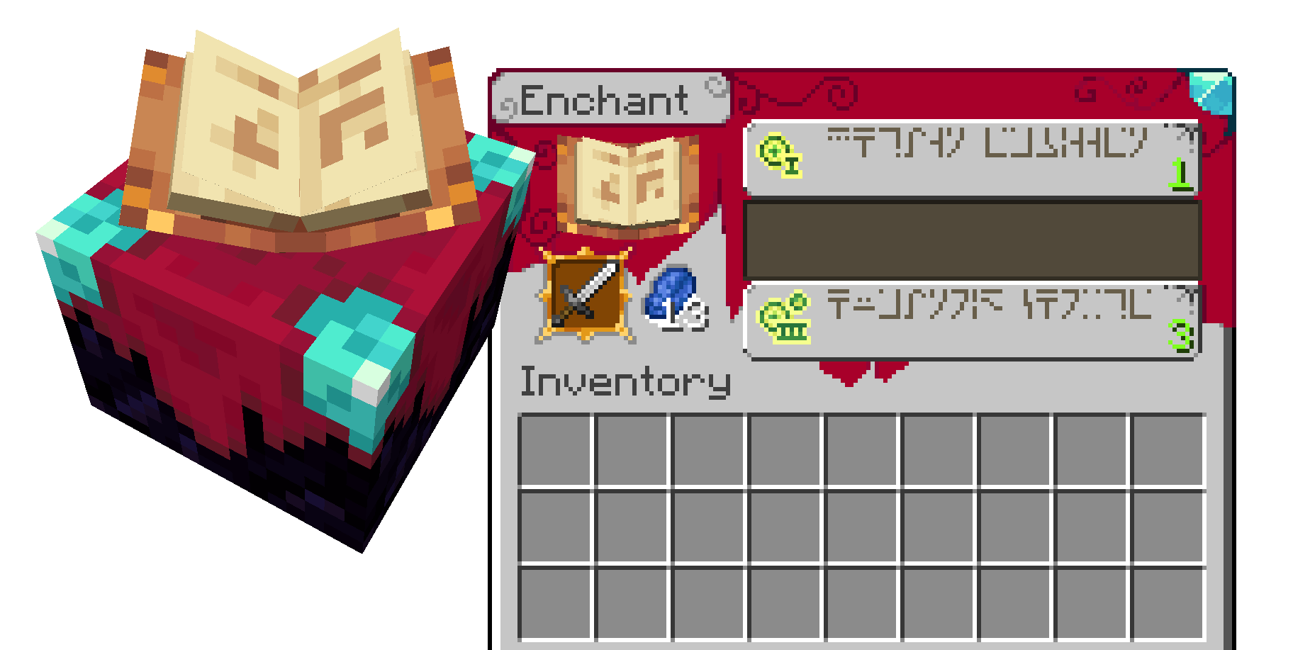 Enchanting table and gui