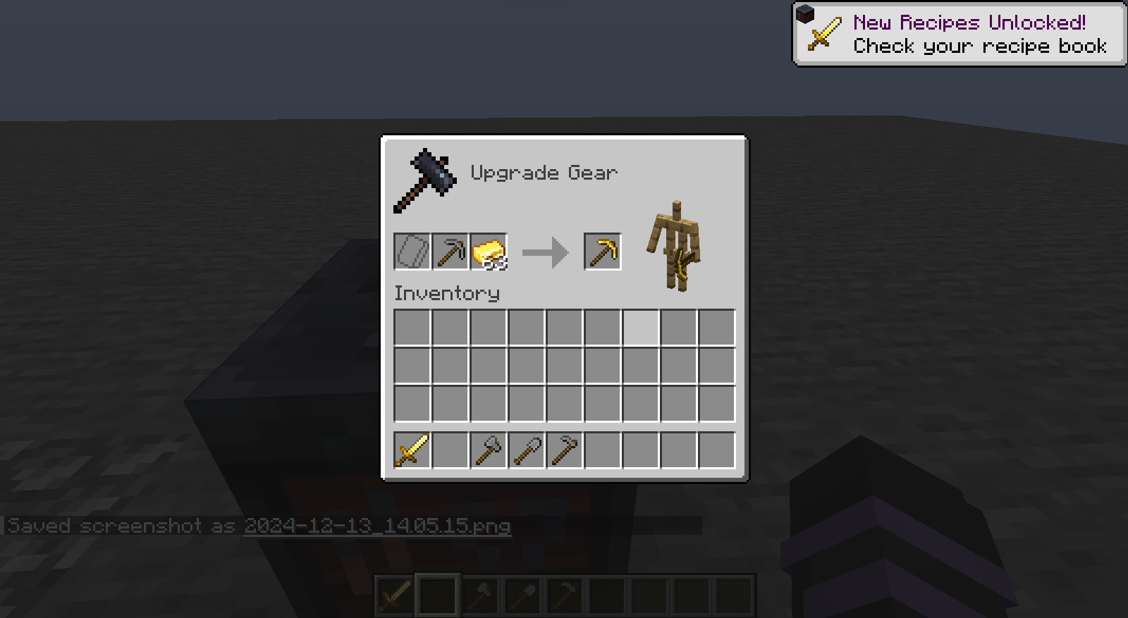 Golden pickaxe
