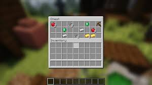 Minecraft inventory with blurred background