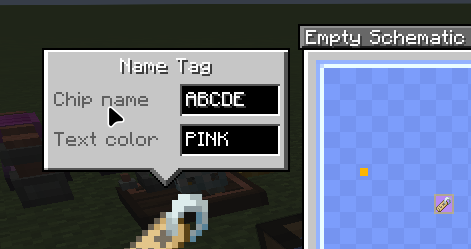 Name tag settings
