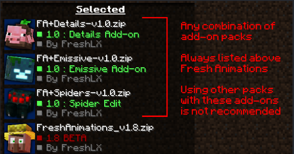 Fresh Animations combinations