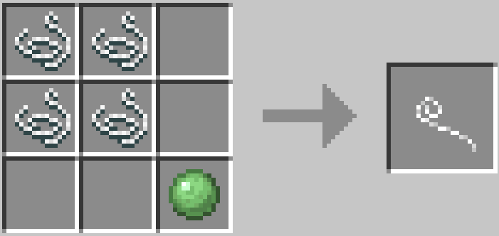 Crafting recepie for the Web Shooter