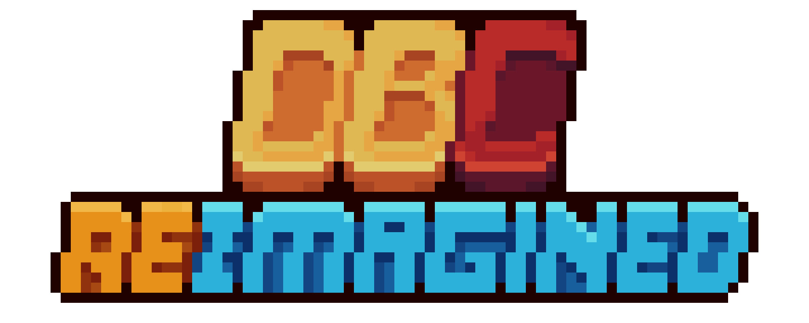 A logo saying "Dragon Block C Reimagined"