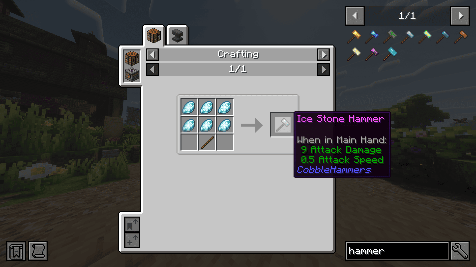 Ice Stone Hammer Recipe