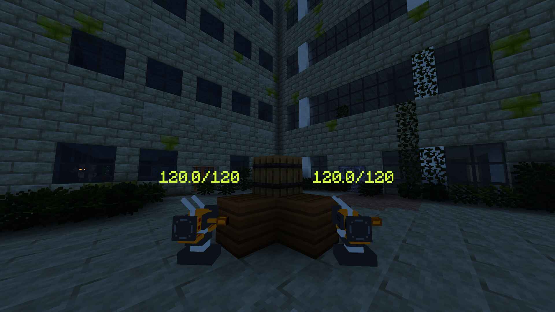 Supply crate with one turret on each side