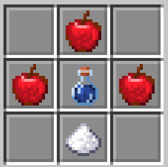 APPLE CIDER RECIPE - Three apples, one sugar, and one water bottle.