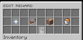 Reward editor showing streak reward command, sender, and delete controls