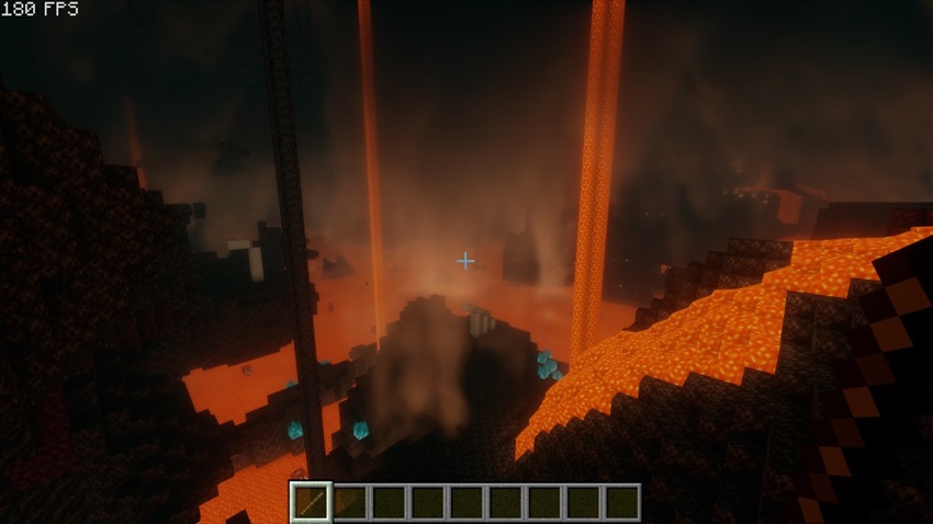 Picture of Minecraft running at 180 FPS with Shaders