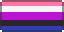 Pixel Art version of the Genderfluid flag