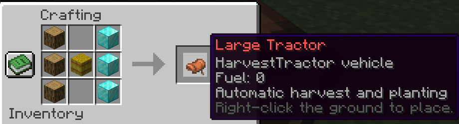 Large Tractor Recipe
