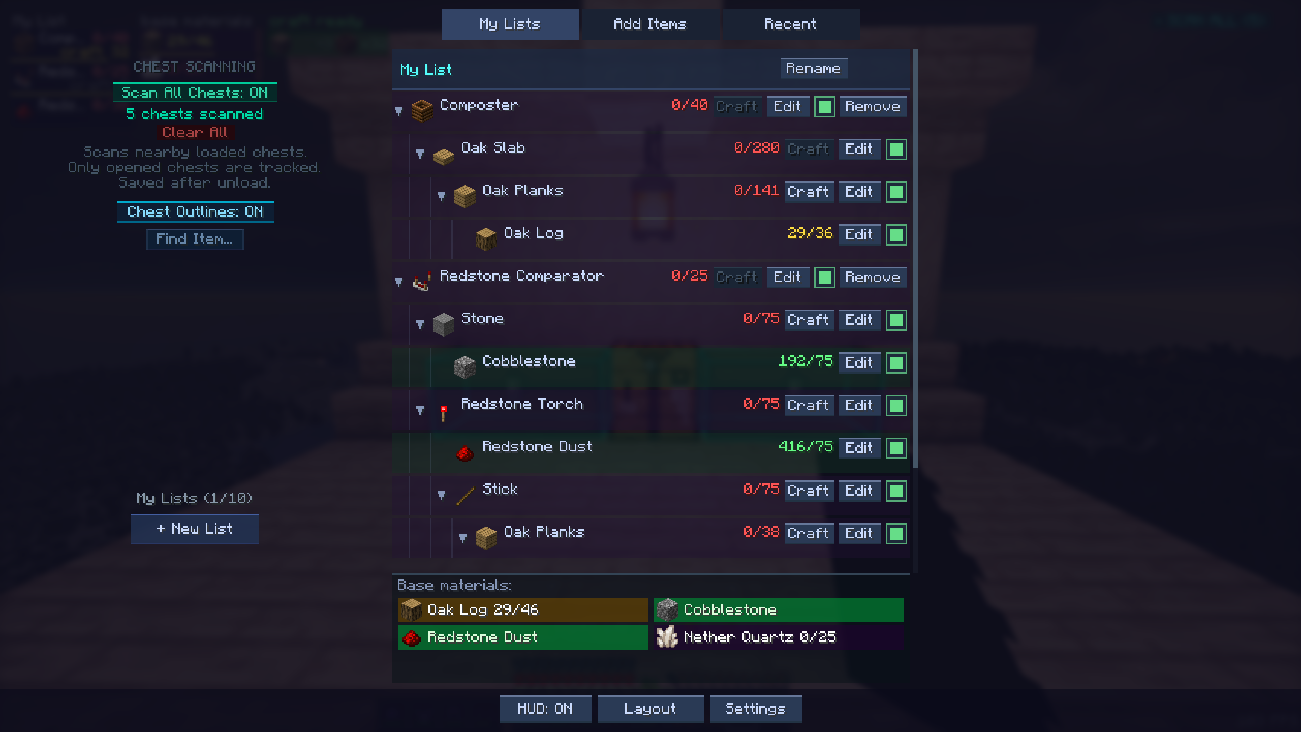 G-menu showcase showing the main functionality menu