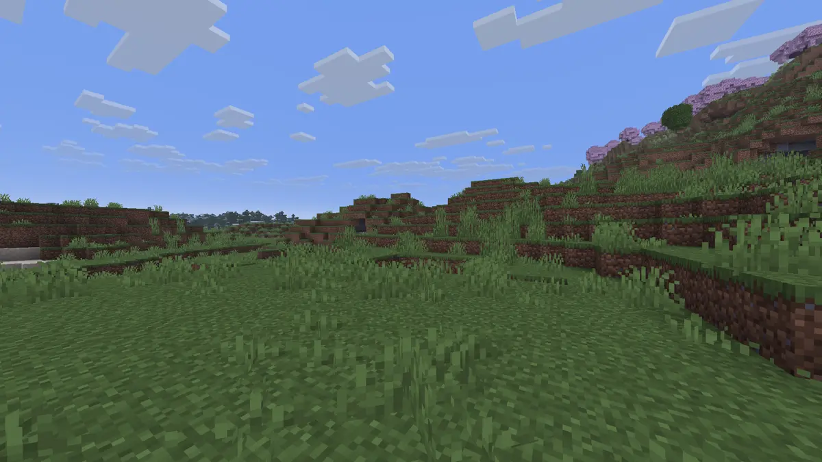 The grass with the resource pack.