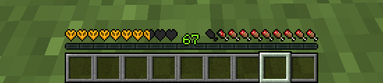 Fake texture pack that changes the color of hearts to hardcore orange