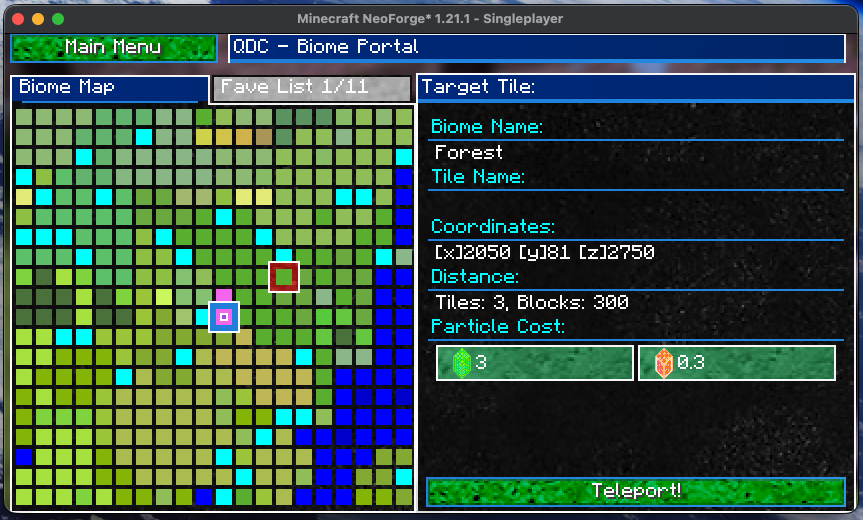 BIOME PORTAL TARGET TILE GUI