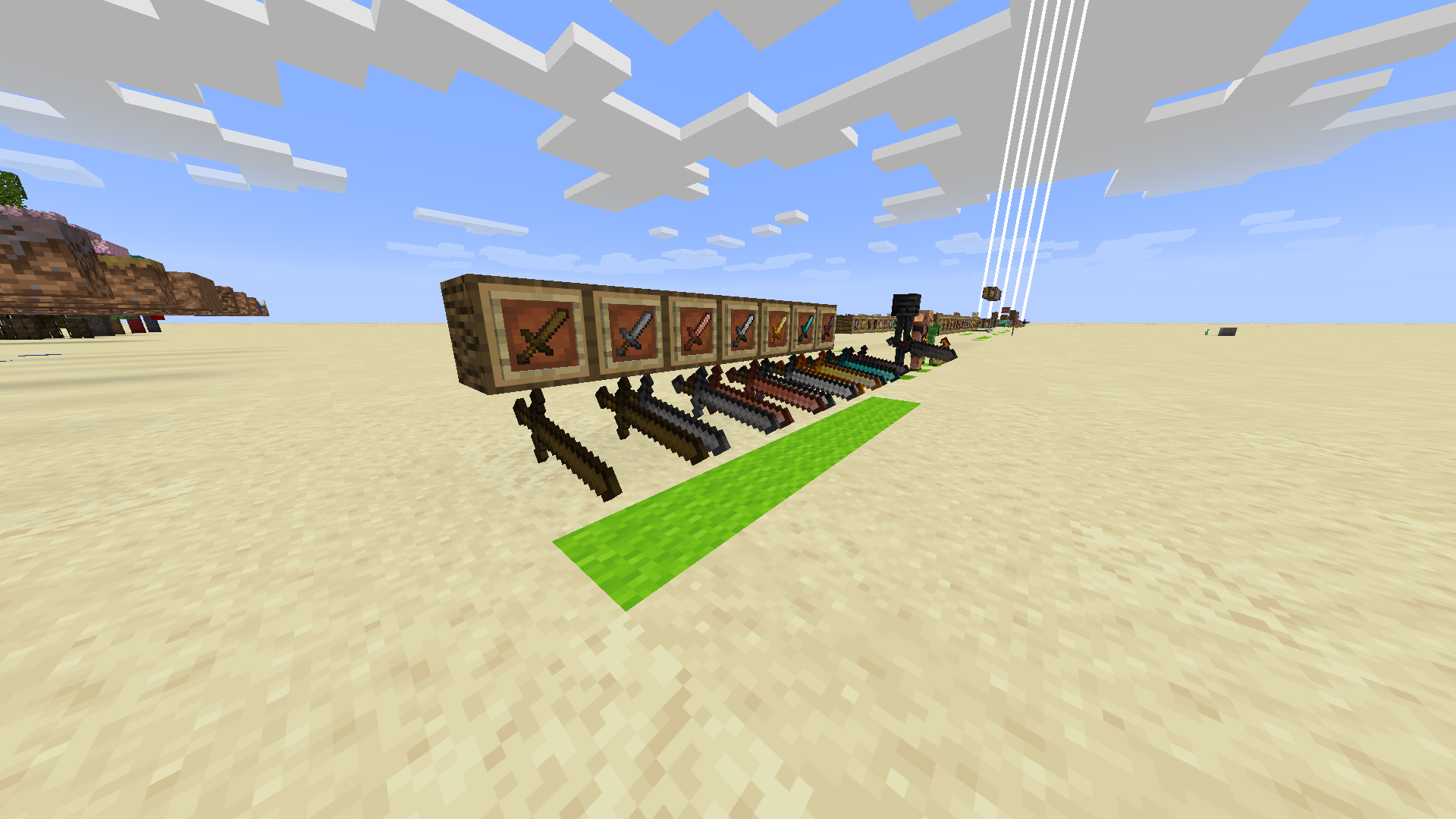 the longer sword in the pack, making use of the spear's item functions.