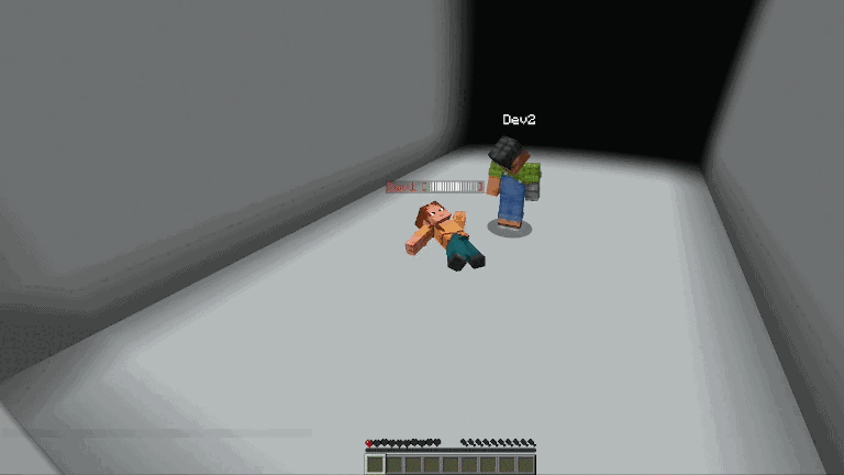 A downed player dying