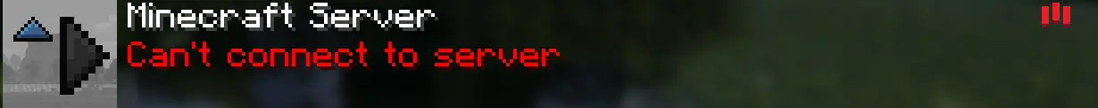 Cant connect on server list