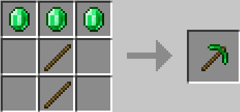 Emerald Pickaxe Recipe