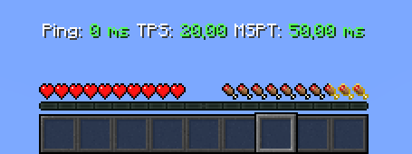 if you write the command /tpstab hotbar, it will appear on the hotbar: