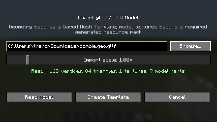 Model Imported