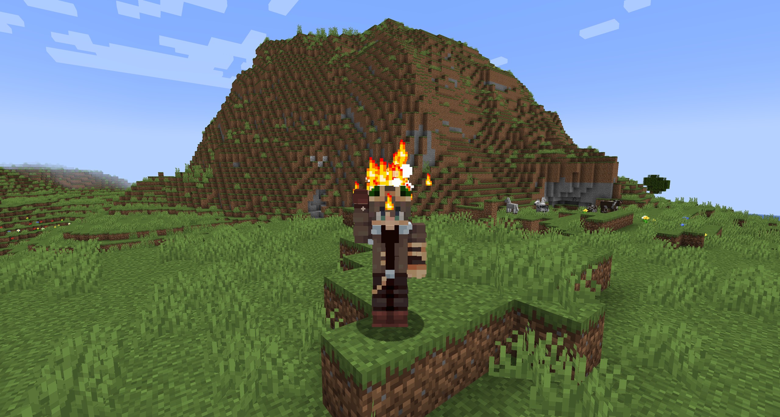 Player Holding The One True Stick Charging Fire Ball