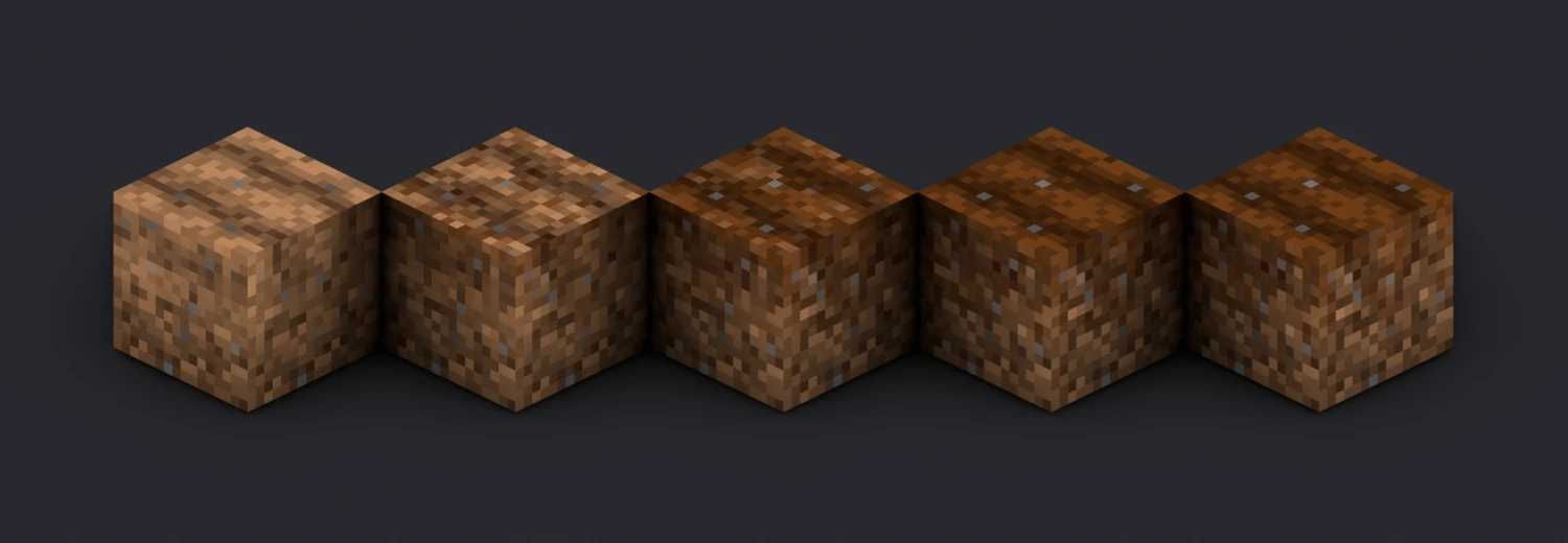 Full transition between dry farmland and hydrated farmland from my texture pack