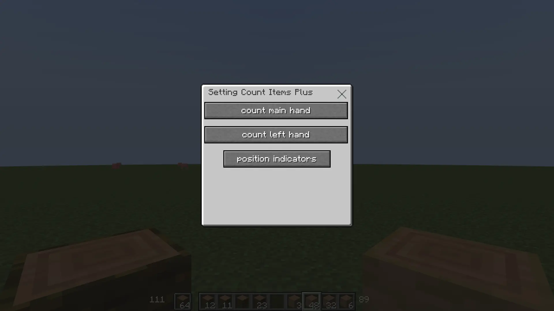 Menu setting in mod