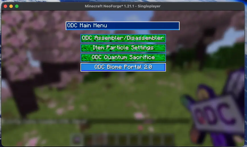 BIOME PORTAL MAIN MENU
