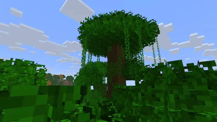 Climbing trees in a jungle.