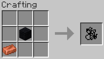 One copper ingot and a piece of black wool