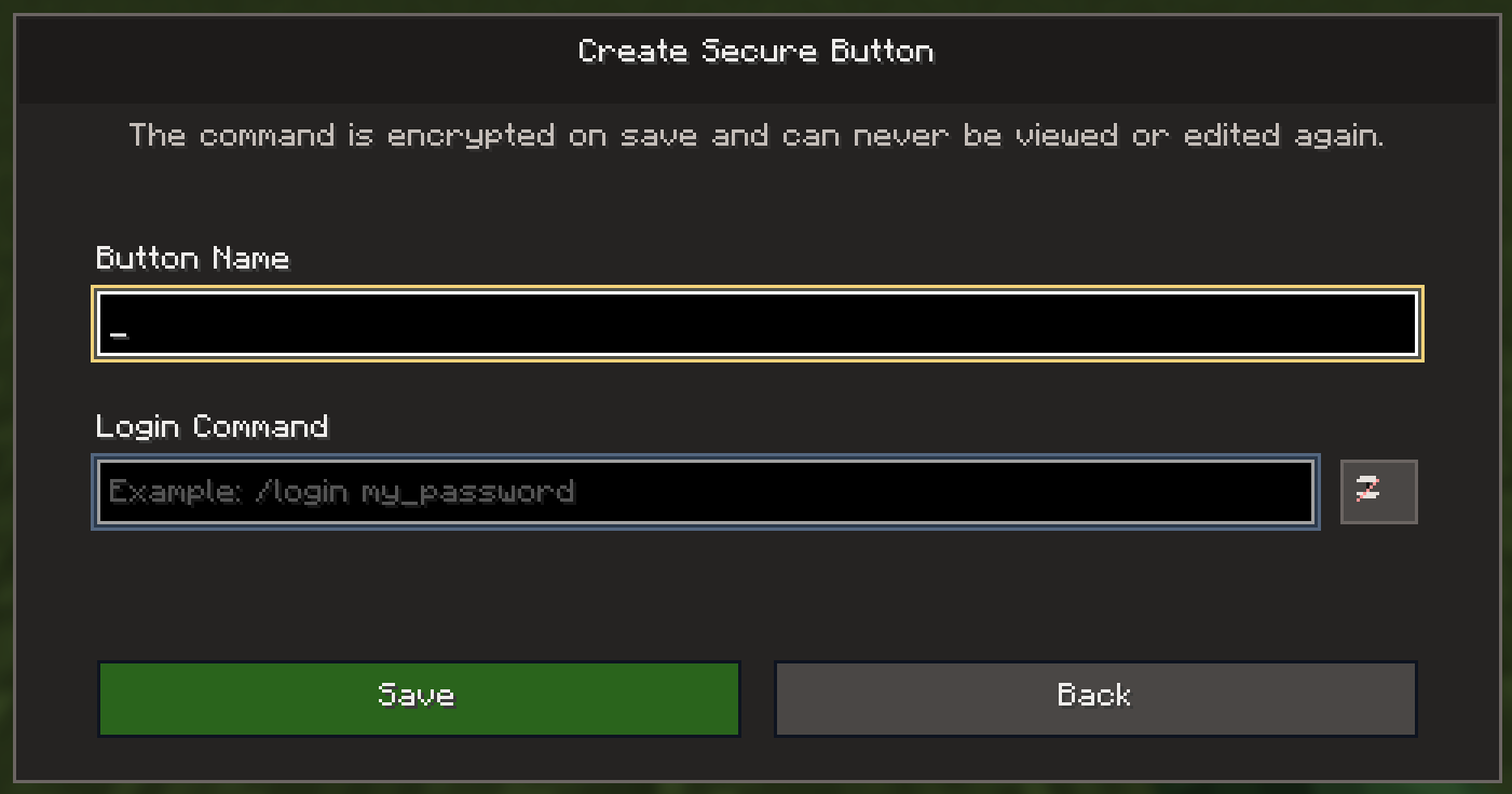 Mod add button