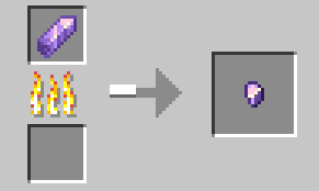 Amethyst shard + Furnace = Amethyst Nugget