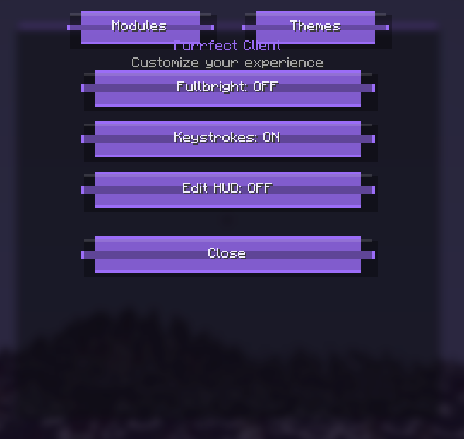 Right shift menu. You can toggle modules and customize themes here.