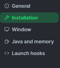 Then click installation