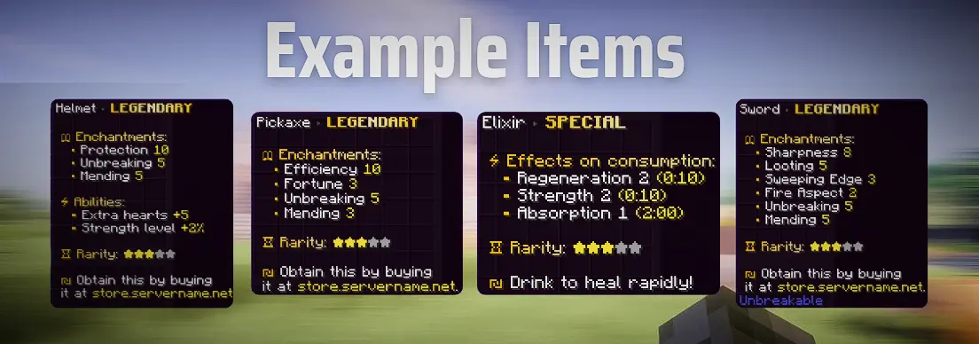 Example Items