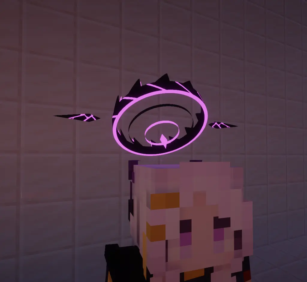 The image shows the halo of "Hina," a popular character from the game *Blue Archive*.