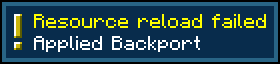 Resource reload failed!