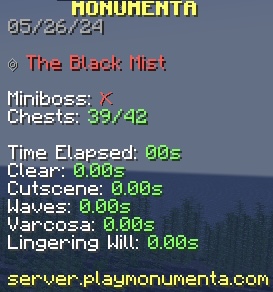 An example look of a predefined split for Black Mist