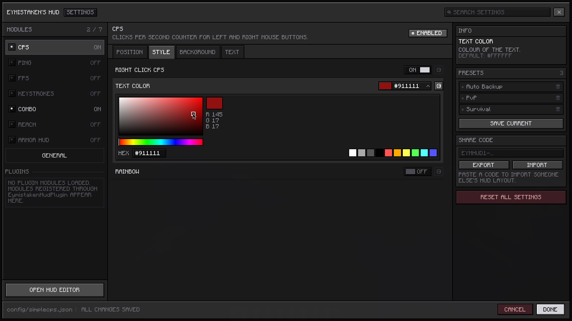 color