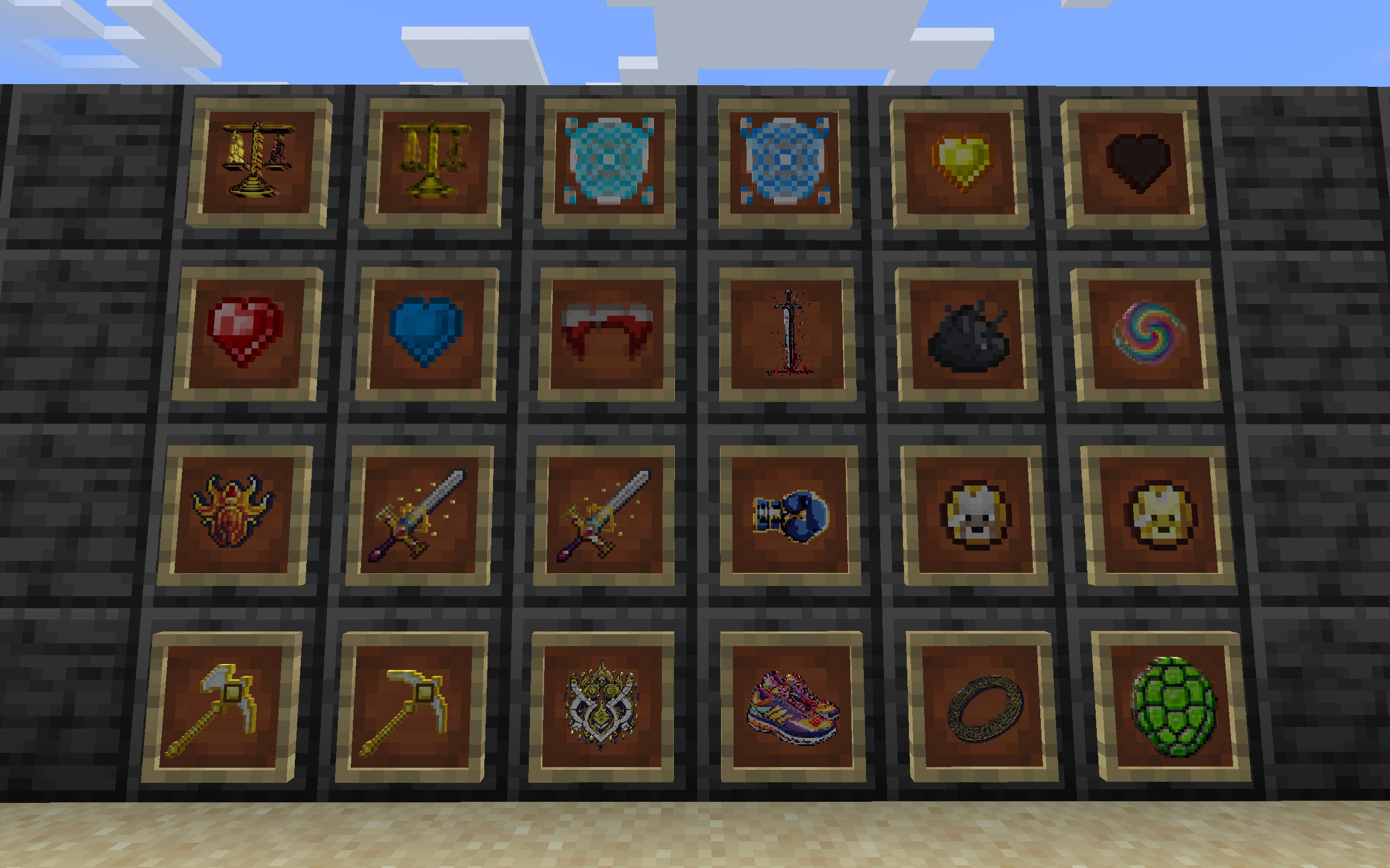 A picture that arranges all the items in the current module.
